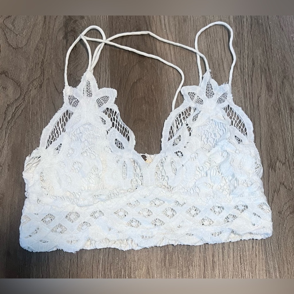 Women's FP One White Lace Bralette